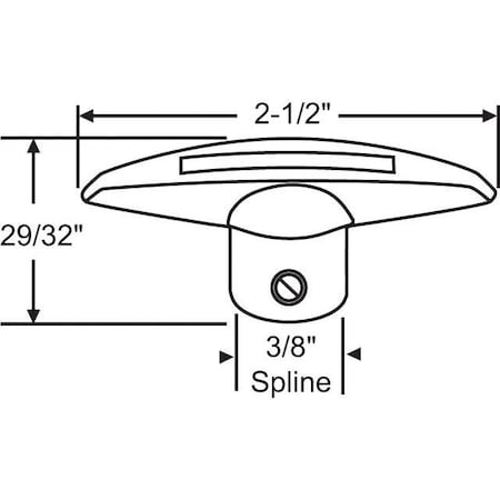 Strybuc Tee Handle Bronze 37-119B